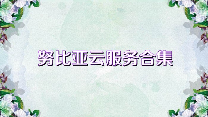 努比亚云服务合集